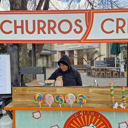 Street food at the waterside.in Queenstown