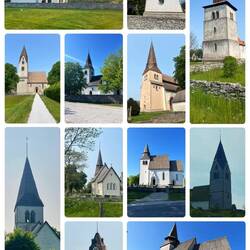 Ein paar Kirchen Gotlands... meist auch schöne Rastplätze mit Tisch und Bank im Friedhofsgärtchen