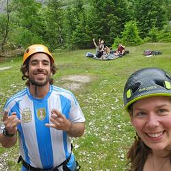 The crew: Tute and me in front, Julia, Dani and Manu chilling in the back