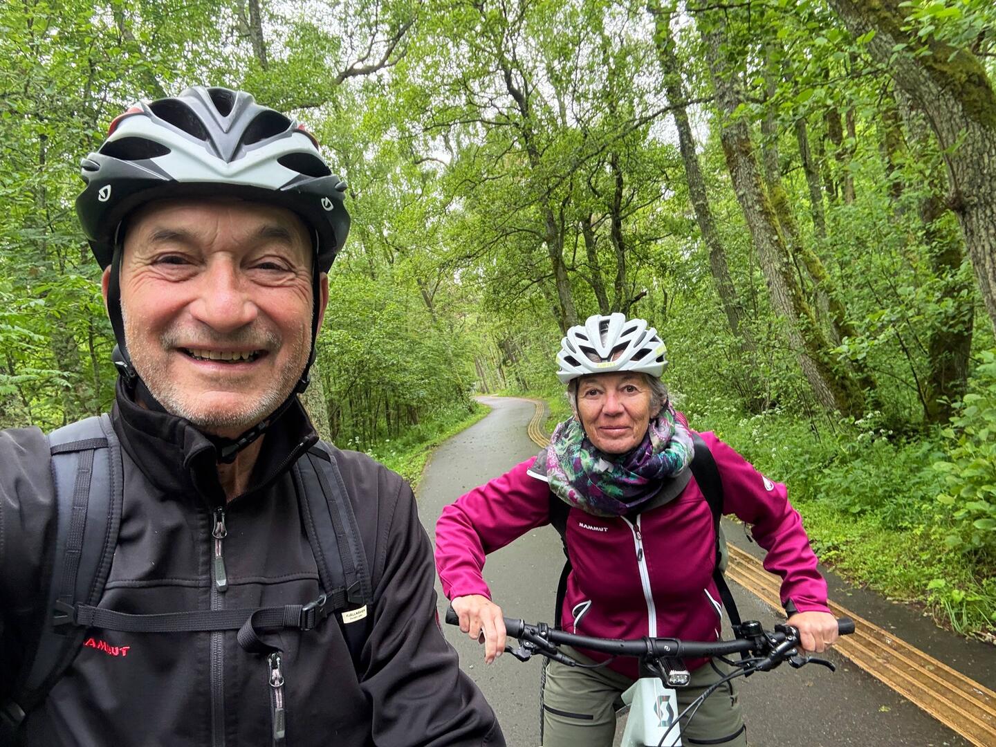 mit unseren Bikes unterwegs
