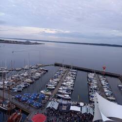 Eckernförde Hafen aus dem Riesenrad