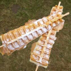 Waffeln am Stiel
