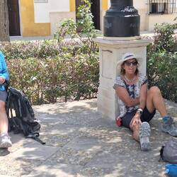 Two weary travellers on a break