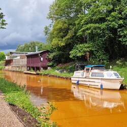 We thought the purple of this building coordinated quite well with the rust coloured water!