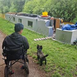 Spot Leo 🧐 He'd taken a shine to this woman while her poor Scottie Ted watched on