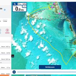 ganz oben rechts die Stelle, wo wir aufsaßen