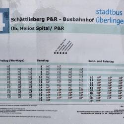 Fahrplan für den Shuttlebus ab Stellplatz (6/2025)