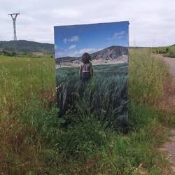 Part of an art trail, leading into Ventosa