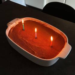 The cake (3 candles of course)