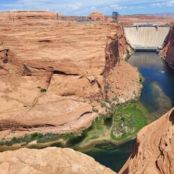 Der Damm am Glen Canyon verhindert weitere Sedimentablagerungen im Grand Canyon flussabwärts