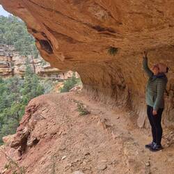 Der Überhang war zum Glück stabil