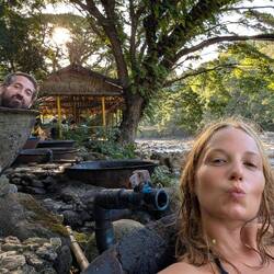 Enjoying the end of a fun day