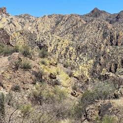 Blick entlang des Apachentrails