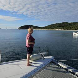 Sonja & Fredy bleiben noch bis Donnerstag auf dem Boot, danach zurück nach Brisbane.