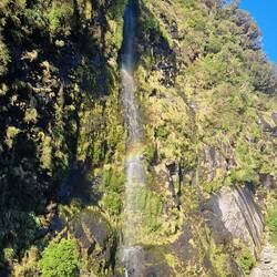 Spot the rainbow over the waterfall