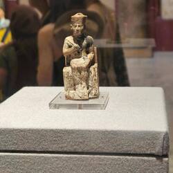 Tiny statue of King Khufu, builder of the Great Pyramid at Giza