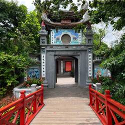 Ngoc Son Temple on the lake