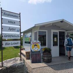 Pause mit Eis und Apfelschorle