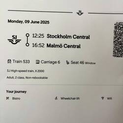 Anyone for the fast train to Malmo?