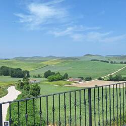 Leaving Grañón...only 3.6km to go...in the scorching sun!!!
