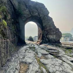 An old Roman road and archway