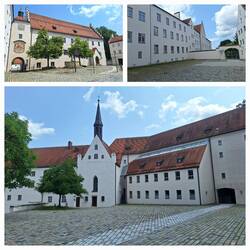 Monumental: ehem. Herzogsschloss, heute tlw. Finanzamt und Staatsanwaltschaft