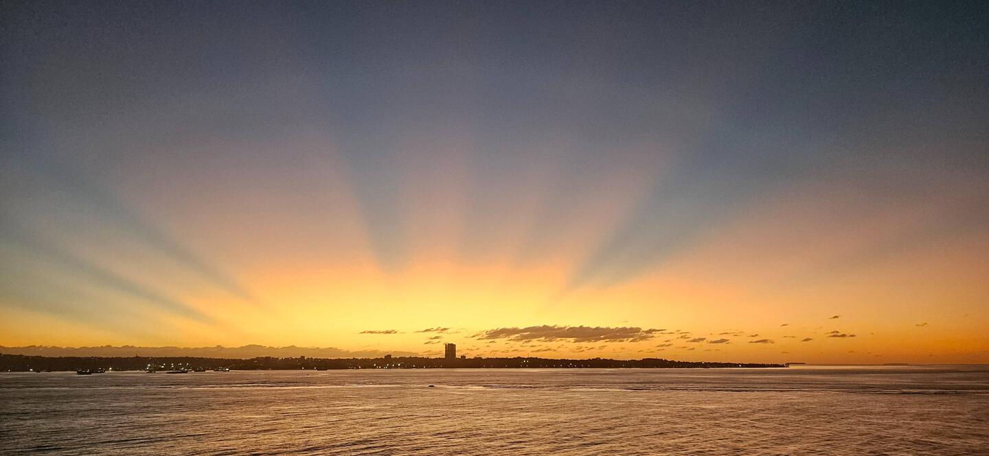 Sunrise over Suva.