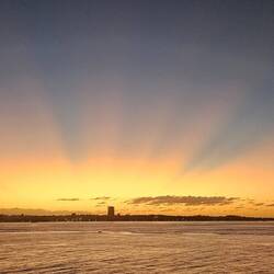 Sunrise over Suva.