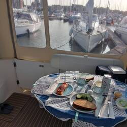 Lecker Flammlachs mit Abendsonne 😁