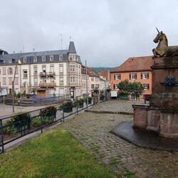 Eine toller Einhorn Brunnen