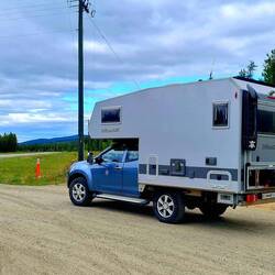 Grenze von British Columbia nach Yukon