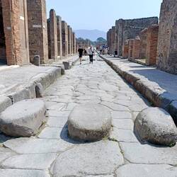 These stones across the road are apparently the equivalent of what we know as a pedestrian crossing