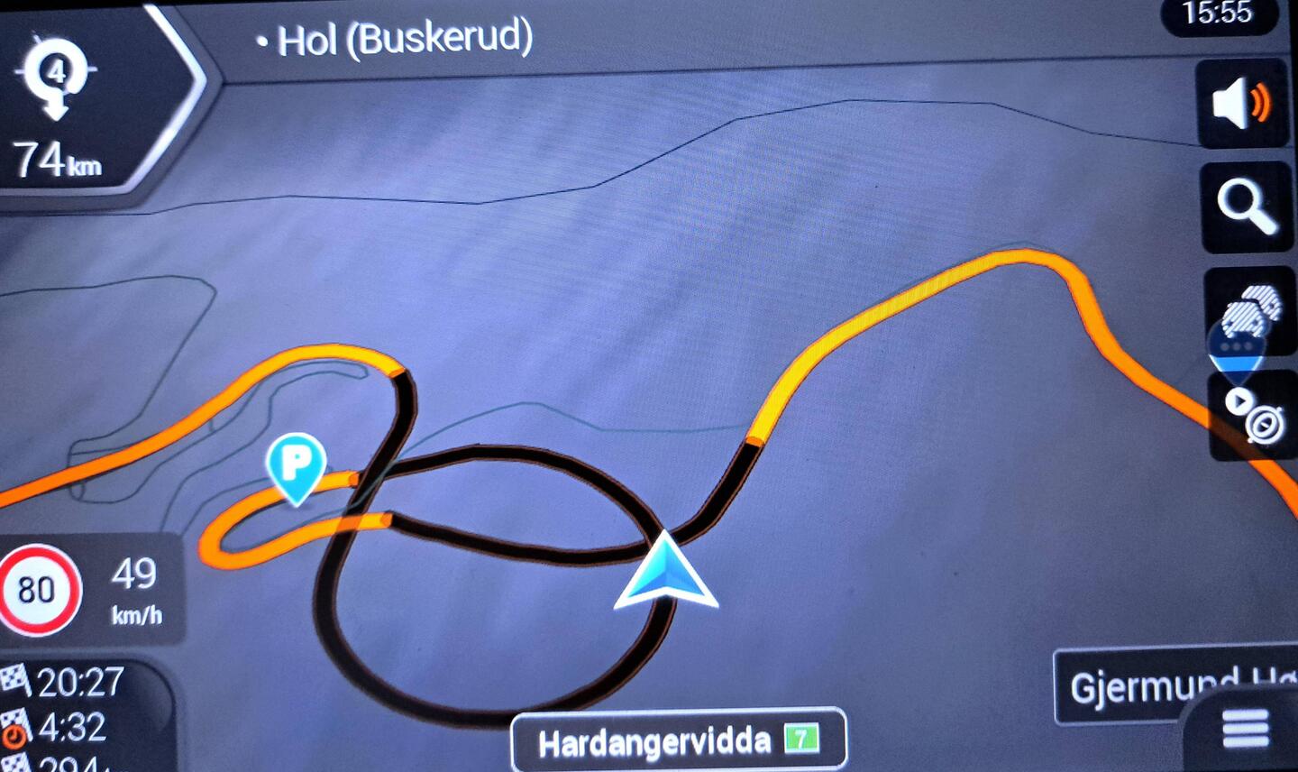 Spinnt das Navi? Nein, so sind die Straßen hier gebaut.