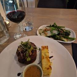 Delicious dinner at Boardwalk restaurant