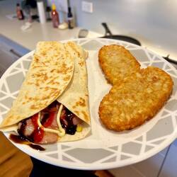 Breakfast Burrito & Hash Browns