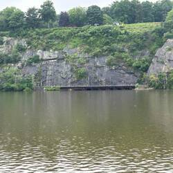 A portion of the CSX railroad is reminiscent of the Lake Dunstan bike trail in NZ