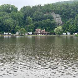 Highland Falls RV Park & mMarina, plus unused passenger depot on CSX track