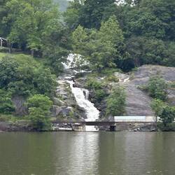 One of few waterfalls to be seen from the river