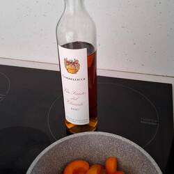 A little bit of cooking today - stewed apricots in Vin Santo
