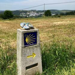 People leave stones from home and other things...