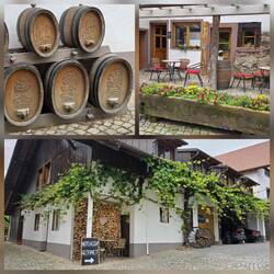 Unsere Unterkunft mit Weinhof
