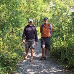 Mickey and Mike on the river walk