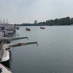 Training der Schulkinder im Schiersteiner Hafen
