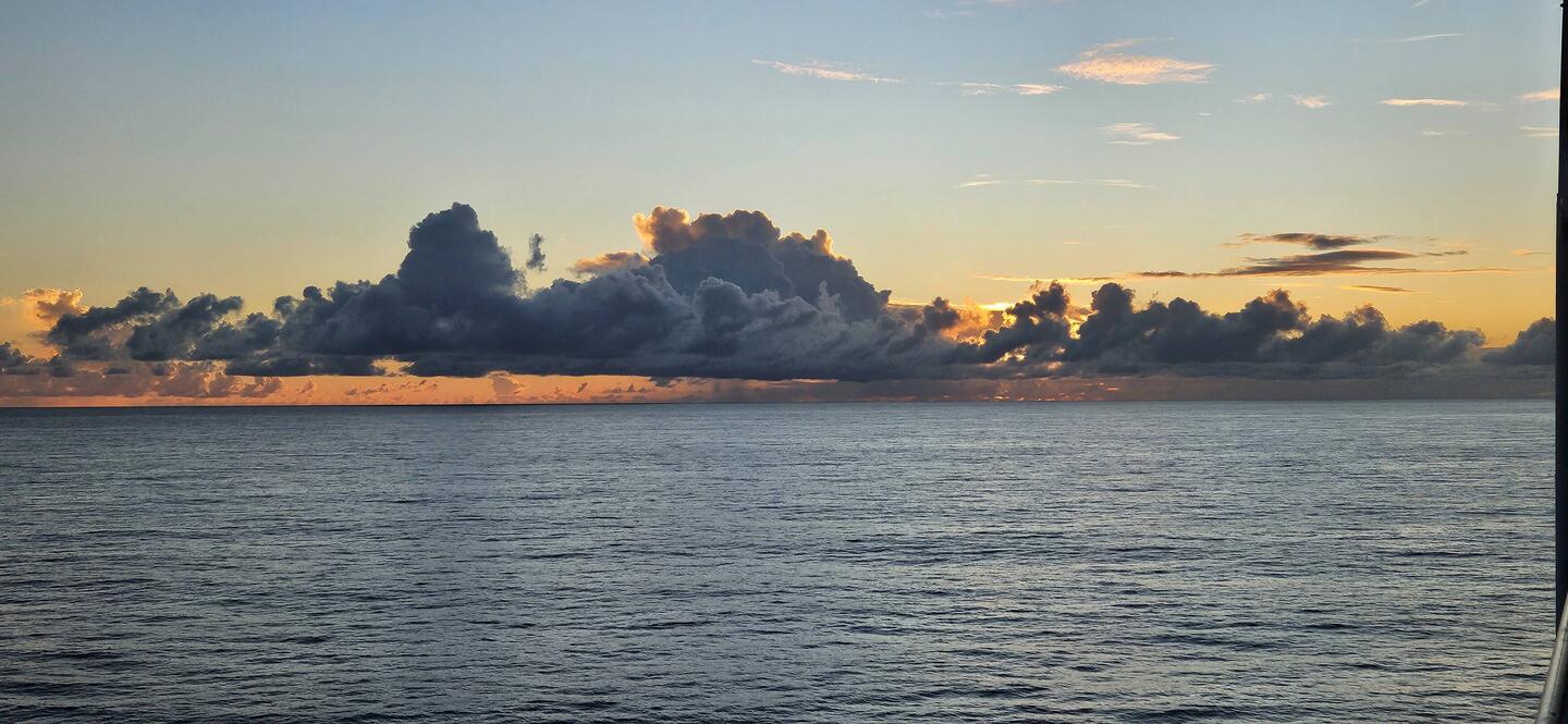 Sunrise as we approach Samoa.