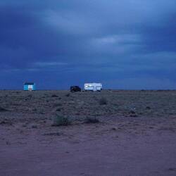 Abendstimmung von unserem Bus aus gesehen