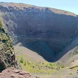 The crater of Mt Vesuvius