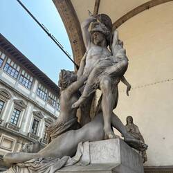 One of the many sculptures in Piazza Signoria