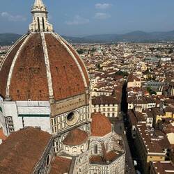 The cathedral seen from the bell tower peak