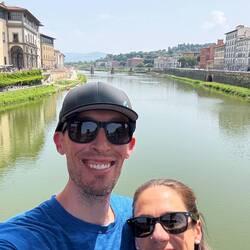View off of the Ponte Vecchio bridge