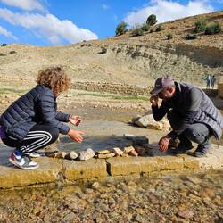 Mimoun showing us the ain, or freshwater spring